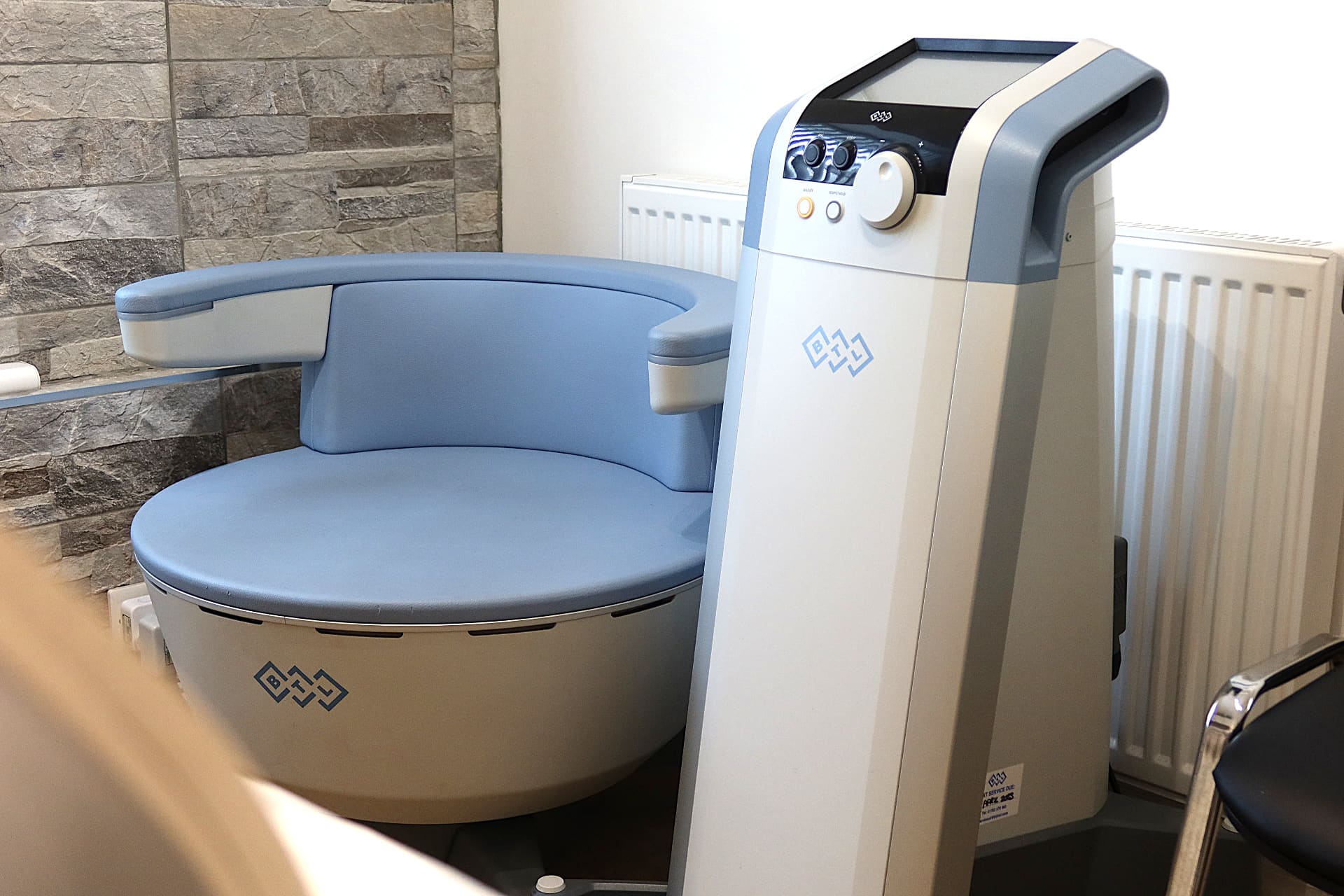 BTL Emsella chair at Vale Laser Aesthetics clinic