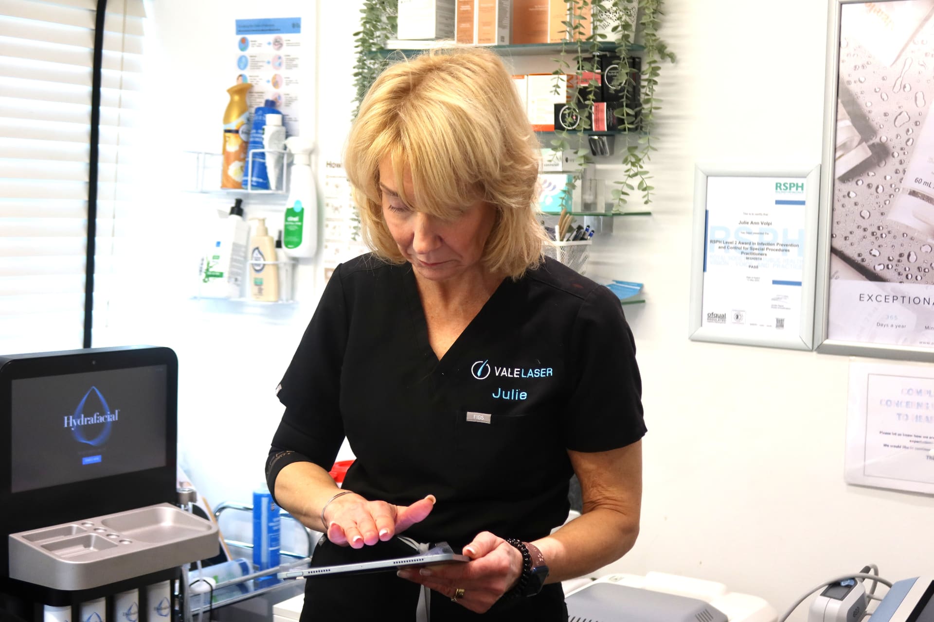 Julie Volpi at Vale Laser Aesthetics Whitchurch clinic